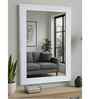 White Glass Bathroom Wall Mirror