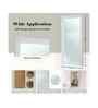 White Glass Bathroom Wall Mirror
