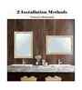 White Glass Bathroom Wall Mirror