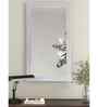 White Glass Bathroom Wall Mirror