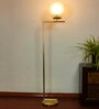 White Glass Shade Novelty Floor Lamp With Metal Base