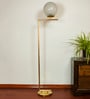 White Glass Shade Novelty Floor Lamp With Metal Base