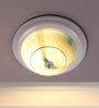 Magnum White Glass Ceiling Flush Mount