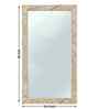 White Glass Marble Finish Mirror