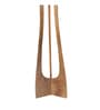 Curvy Mango Wood Base Floor Lamp with Glass Shade