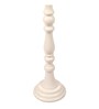 White Glass Shade Club Floor Lamp With Pine Wood Base