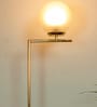 White Glass Shade Novelty Floor Lamp With Metal Base