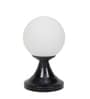 White Glass Shade Table Lamp With Iron Base