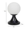 White Glass Shade Table Lamp With Iron Base