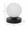 White Glass Shade Table Lamp With Iron Base