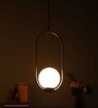 Paxton White Glass Hanging Light