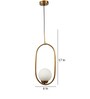 Paxton White Glass Hanging Light