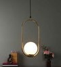 Paxton White Glass Hanging Light