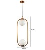 Namiko White Glass Hanging Light