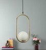 Paxton White Glass Hanging Light