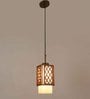 Sloka White Glass Hanging Light