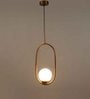 Paxton White Glass Hanging Light