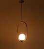 Paxton White Glass Hanging Light