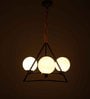 White Glass Single Hanging Light