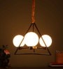 White Glass Single Hanging Light