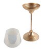 White Glass Stand Tealight Holder Set of 2