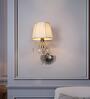 White Glass Uplight Wall Scones