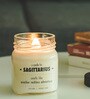 White Glass Vintage Scent Aroma Scented Candles