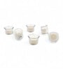 White Glass Votive Candles Set Of 6