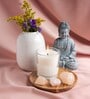 White Glass Votive Candles Set Of 6