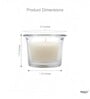 White Glass Votive Candles Set Of 6