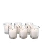 White Glass Votive Candles Set Of 6