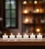 White Glass Votive Candles Set Of 6