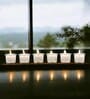 White Glass Votive Candles Set Of 6