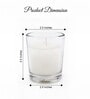 White Glass Votive Candles Set Of 6