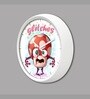 White Plastic Glitches Kids Wall Clock