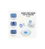 White Good Vibes Evil Eye Ceramic Cup & Saucer Set of 1