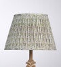 White Green Block Print Empire Lampshade