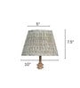 White Green Block Print Empire Lampshade