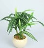 Pvc White Green Refreshing Bonsai With White Ceramic Pot Artificial Plants
