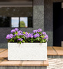 White GT Marble rectangular 2411 Planter