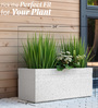 White GT Marble rectangular 2411 Planter