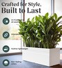 White GT rectangular 218 Planter