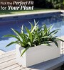 White GT rectangular 218 Planter