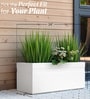 White GT rectangular 2411 Planter
