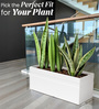 White GT rectangular 3613 Planter