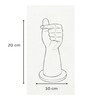 White Hand Flower Pot With White Marble Base