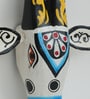 White Handcrafted Cow Sclupture Mango Wood Wall Mask
