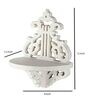 White Handcrafted Solid Wood Traditional Wall Shelf