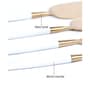 White Handle Gold Heads Cheese Knives Set