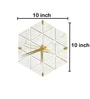 White Hexagon Marble Wall Clock